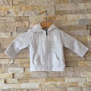 Old Navy Light Gray Kids Zip-Up Hoodie